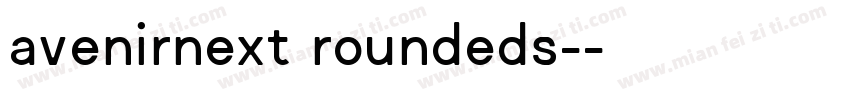 avenirnext roundeds-字体转换